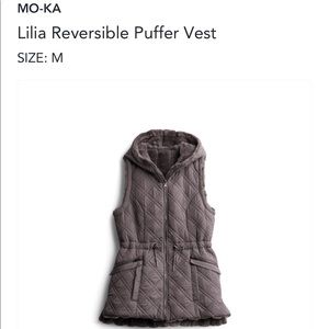 Mo-Ka Jackets \u0026 Coats | Mo-Ka Lilia Reversible Puffer Vest | Color: Gray | Size: M | Xtina1519's Closet